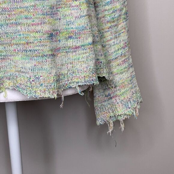 Free People Womens Prism Pullover Space Dye Sweater Cropped Beach Oversized Boho - Picture 9 of 16